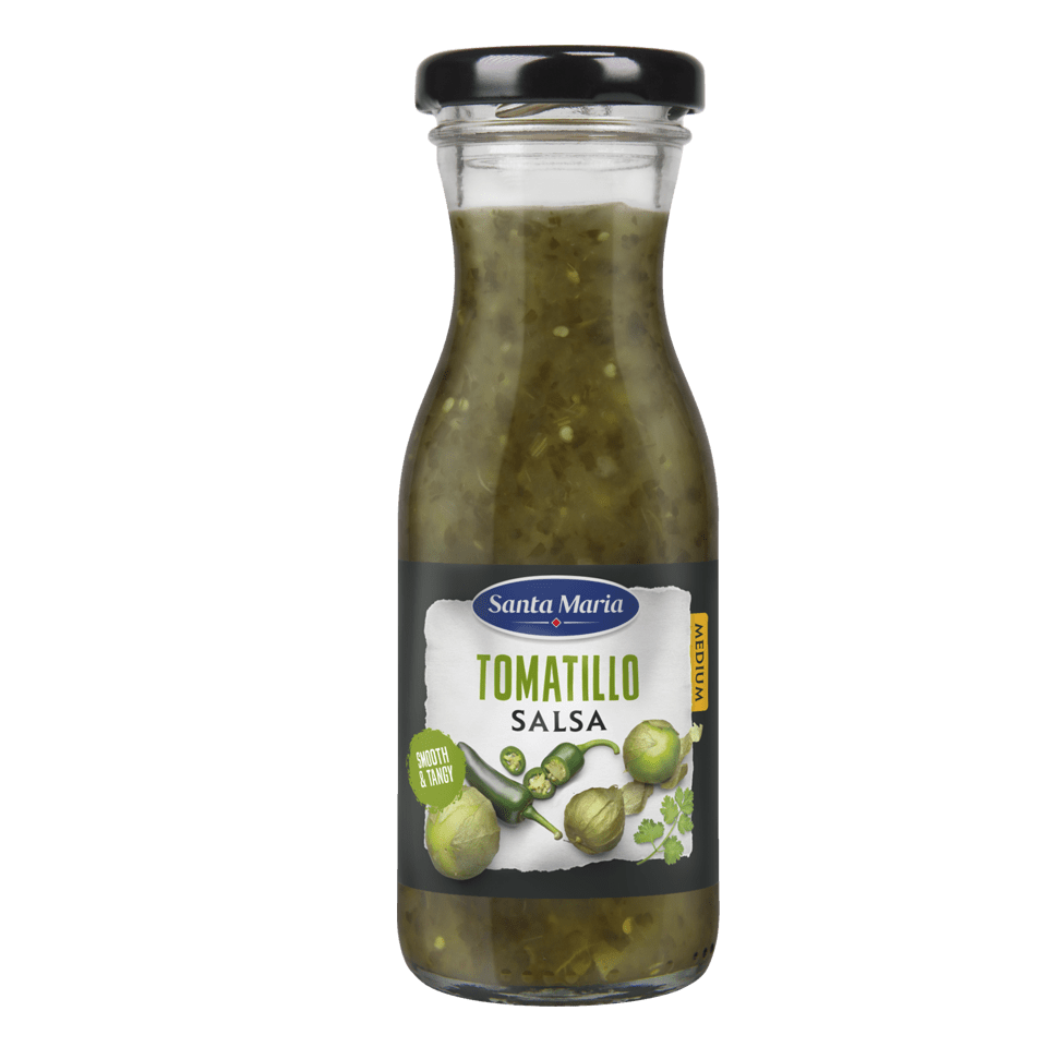 Flaske med Tomatillo Salsa fra Santa Maria