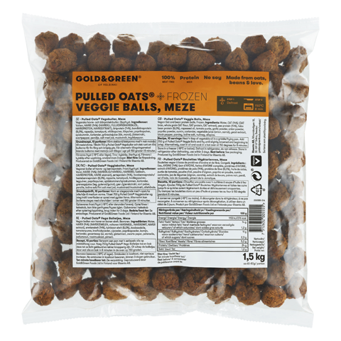 gold&green pulled oats veggieboller meze