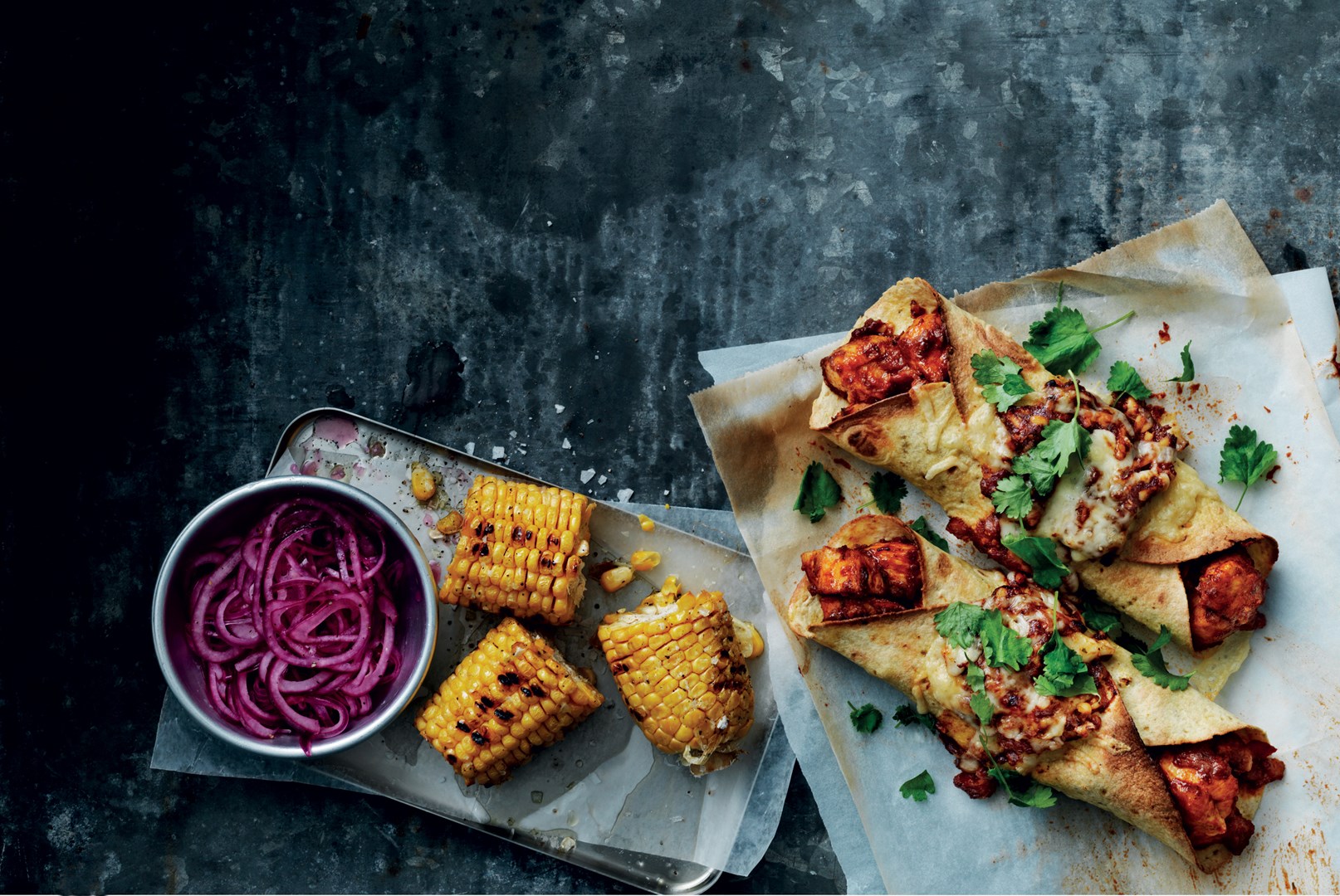 Enchillada con pollo alla griglia