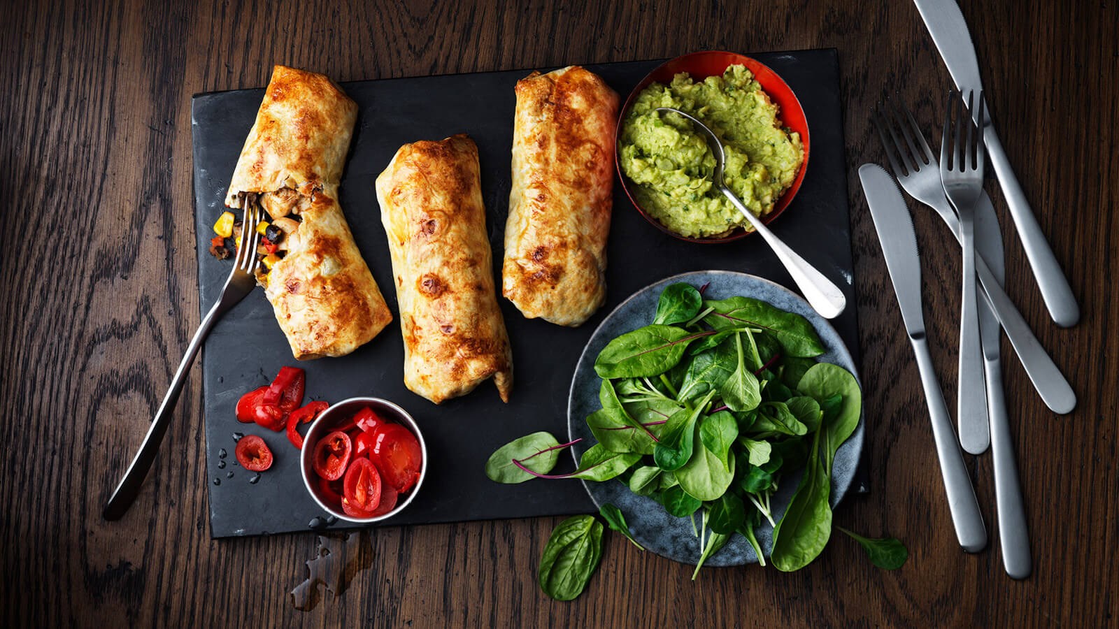 Chimichangas med guacamole