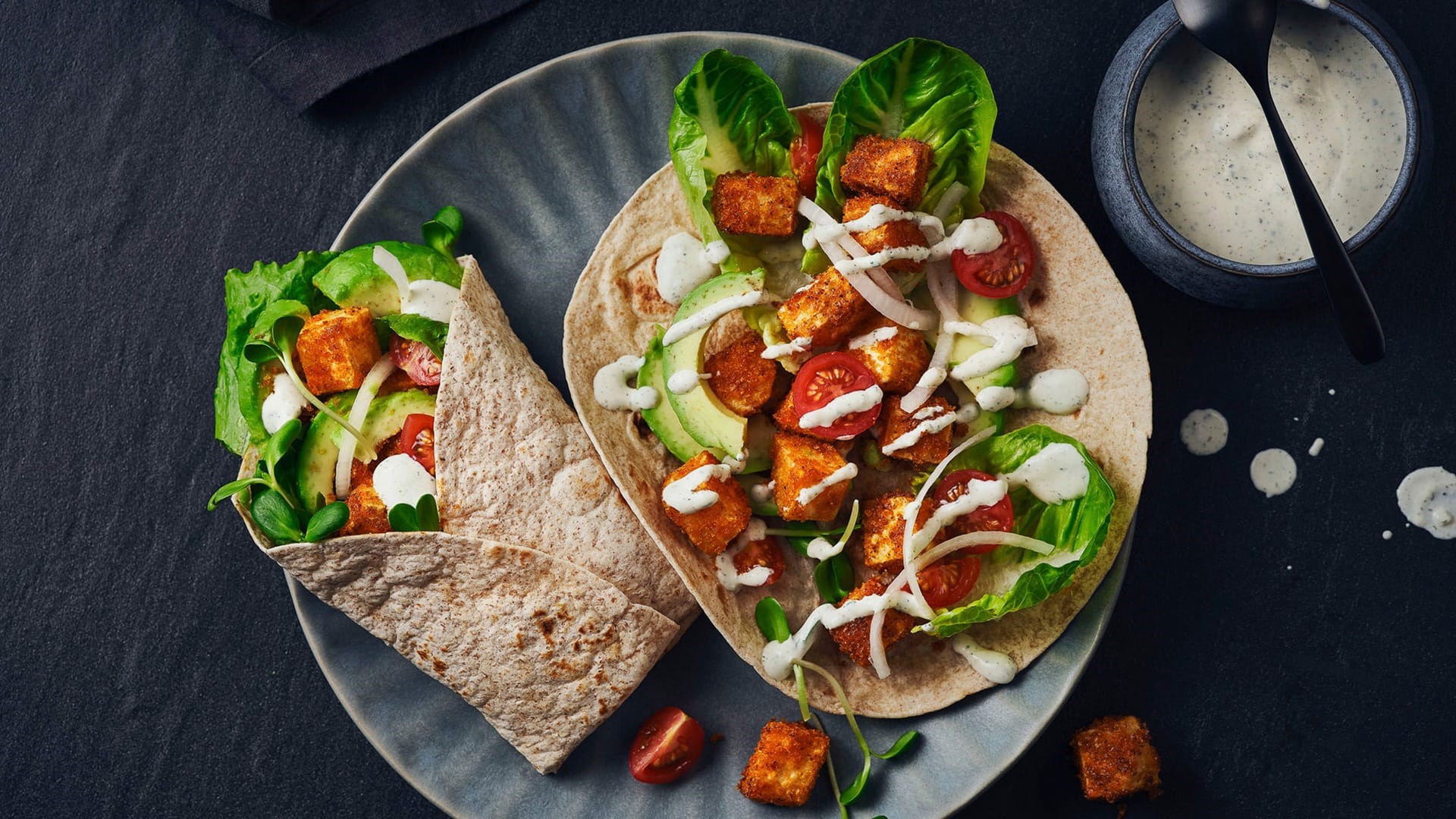 Vegetarische Selderij Fajita wrap