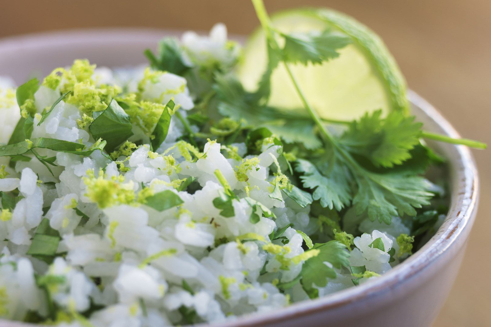 Mexicanske ris med frisk koriander og lime