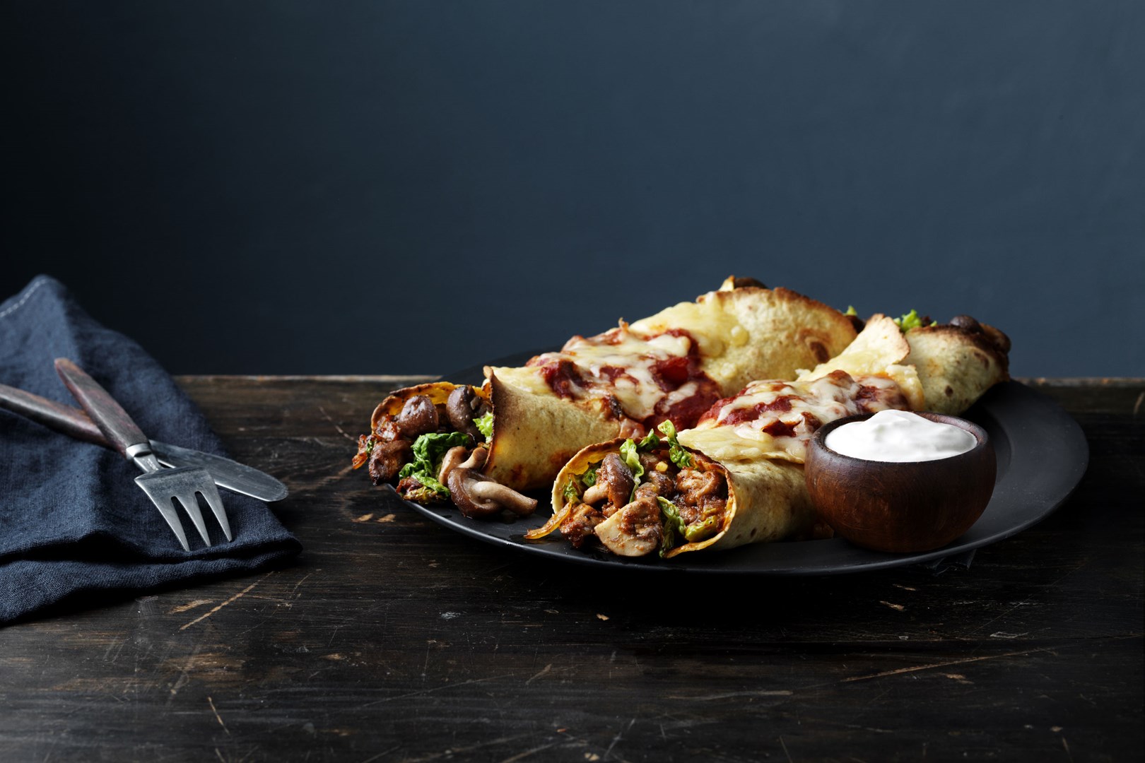 2 Enchiladas végétariennes aux champignons