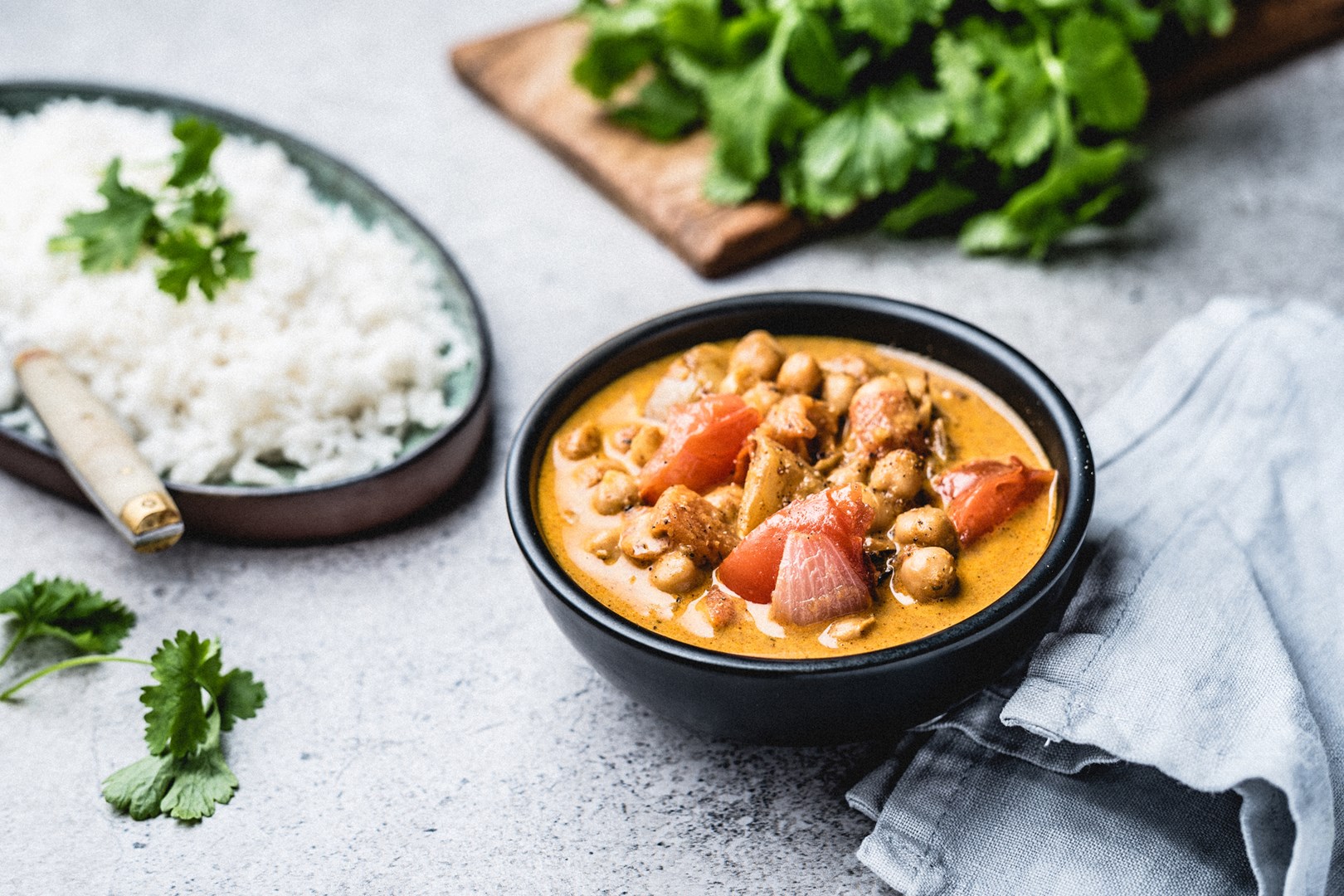 Vege Tikka Masala taldrikul