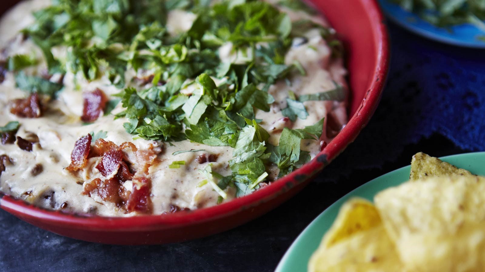 Queso Fundido med bacon