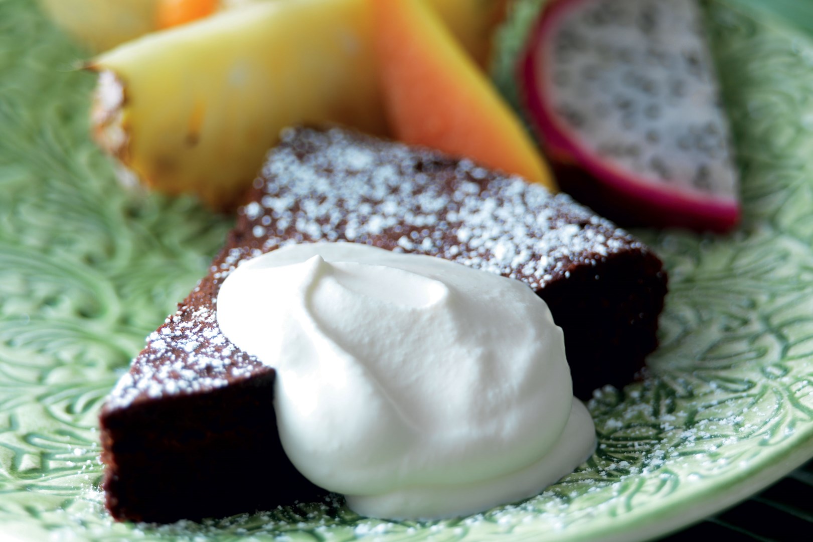 Gâteau au chocolat, au chili et à la crème