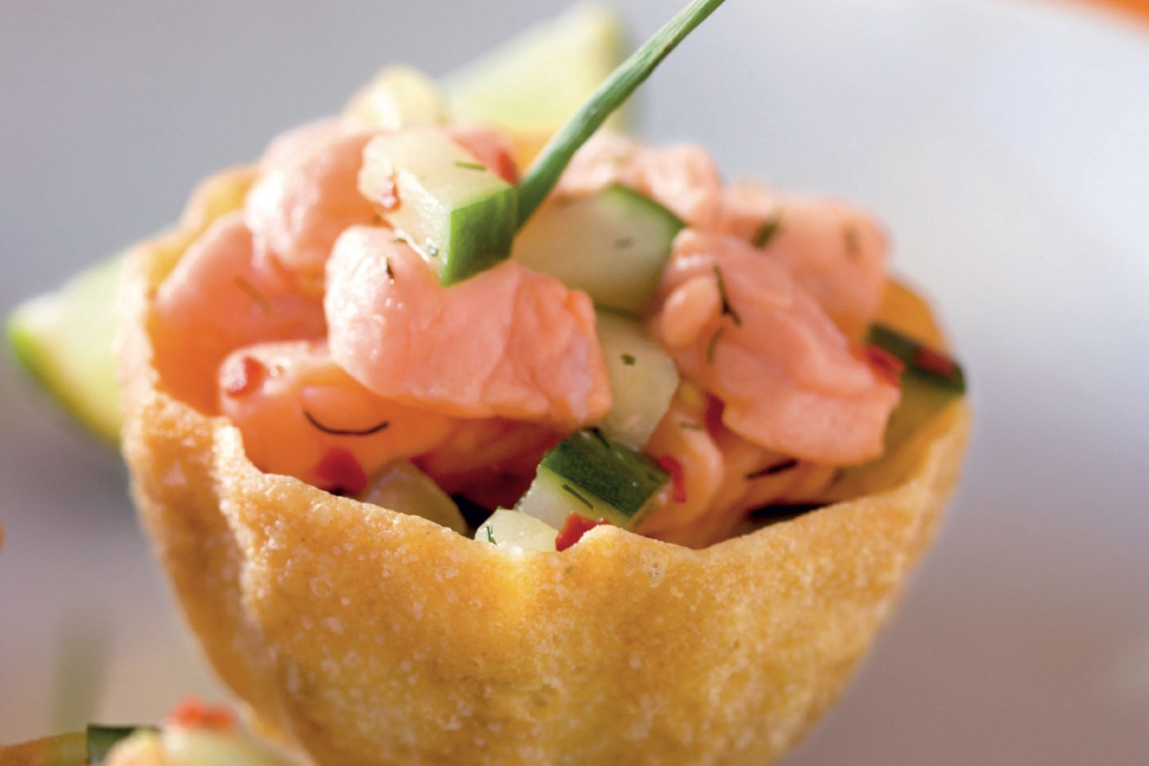 Croustades met ceviche