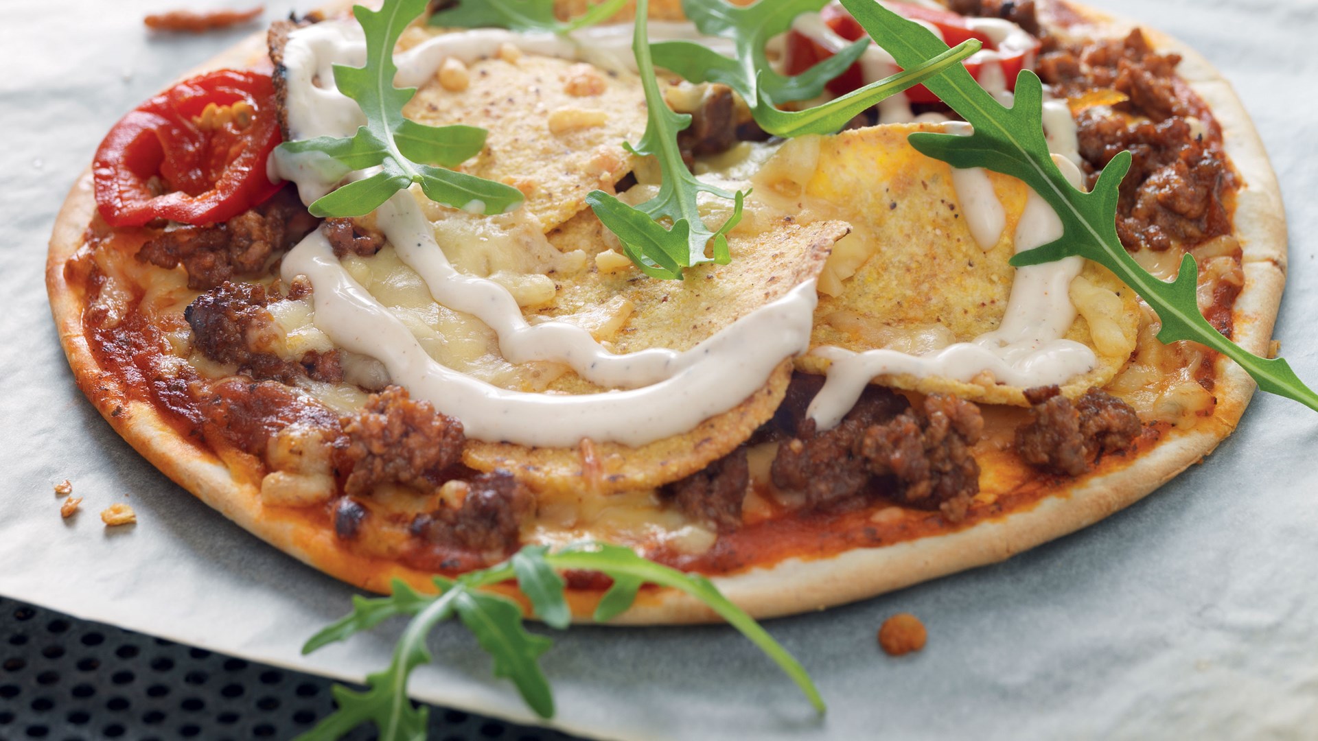 Crispy Taco Pizza