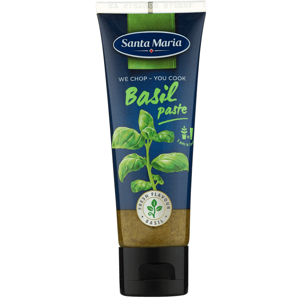 A tube with basil paste