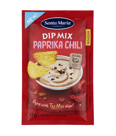 Påse med kryddmix till paprika och chili dipp