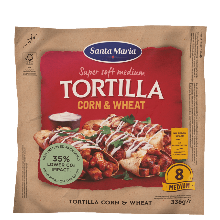 Tortilla Corn & Wheat Medium