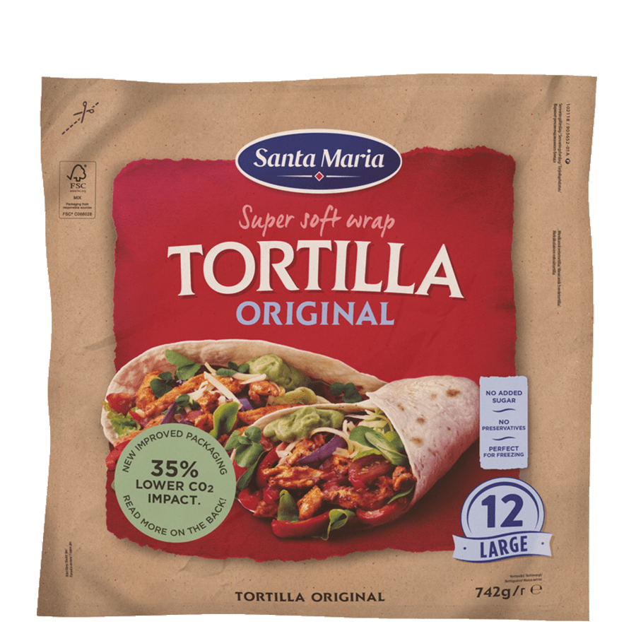 Packet with 12 large tortillas