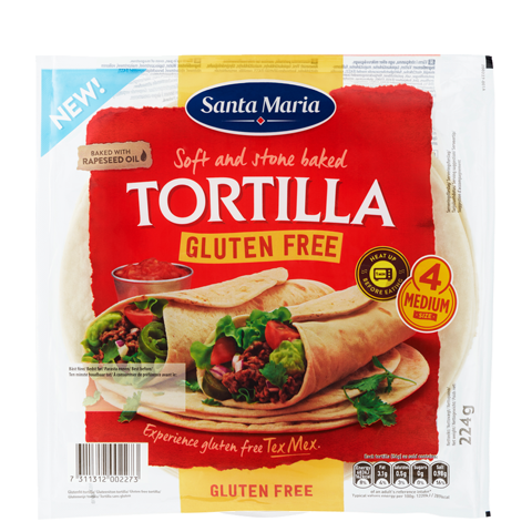 Tortilla glutenfri 8" 224 g