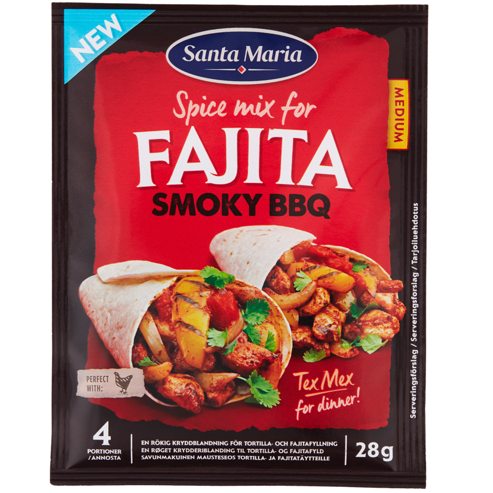 Påse med Fajita Spice Mix Smoky BBQ