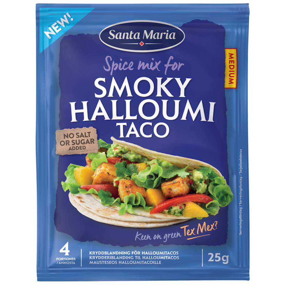 Smoky halloumi taco