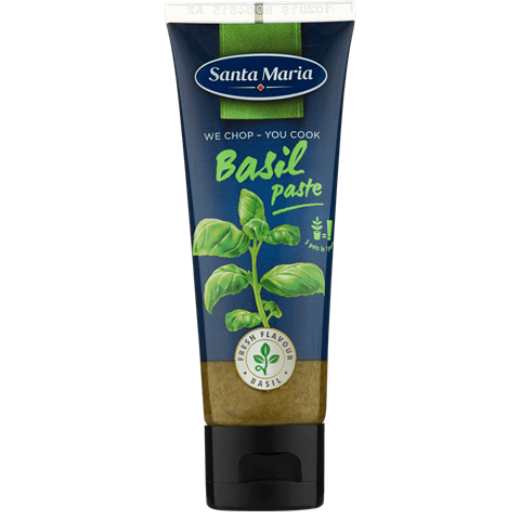 A tube with basil paste