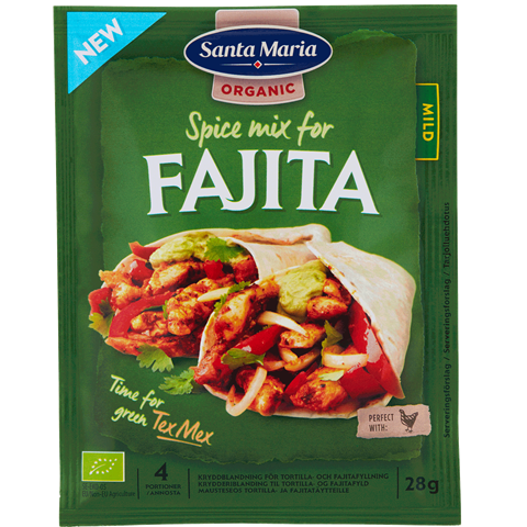 Påse med Fajita Spice Mix Organic