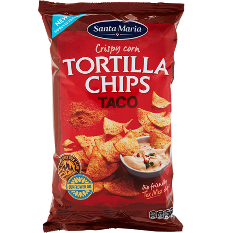 Tortilla Chips með taco-bragði