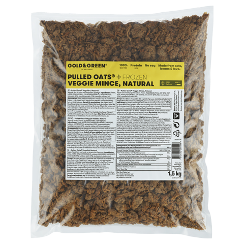 Gold & Green pulled oats Veggie Mince Natural