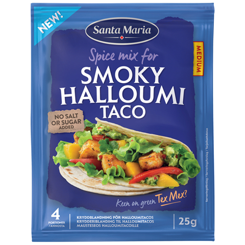 Smoky halloumi taco