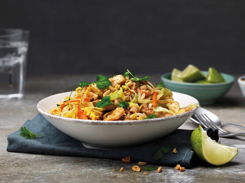 Pad thai patiekalas 