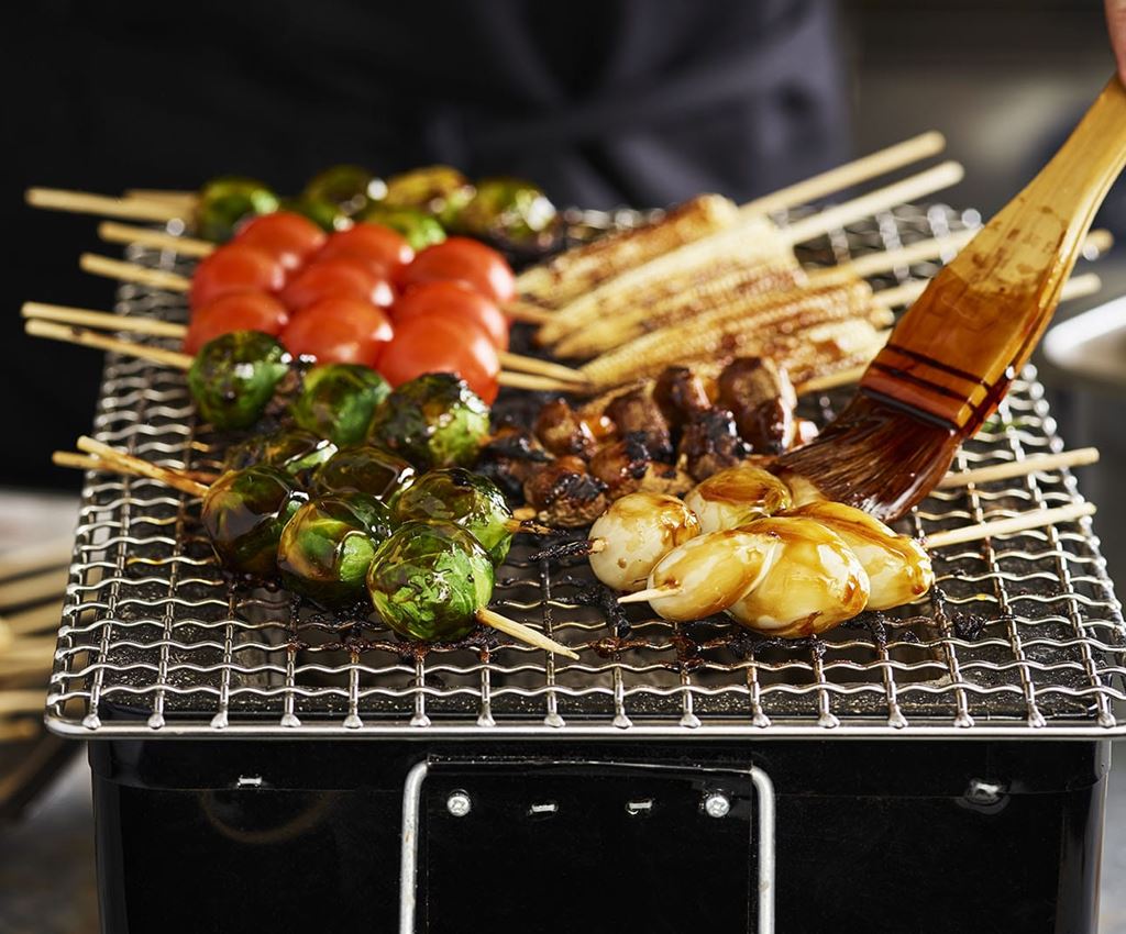 Vegansk yakitori grønsagsskyd