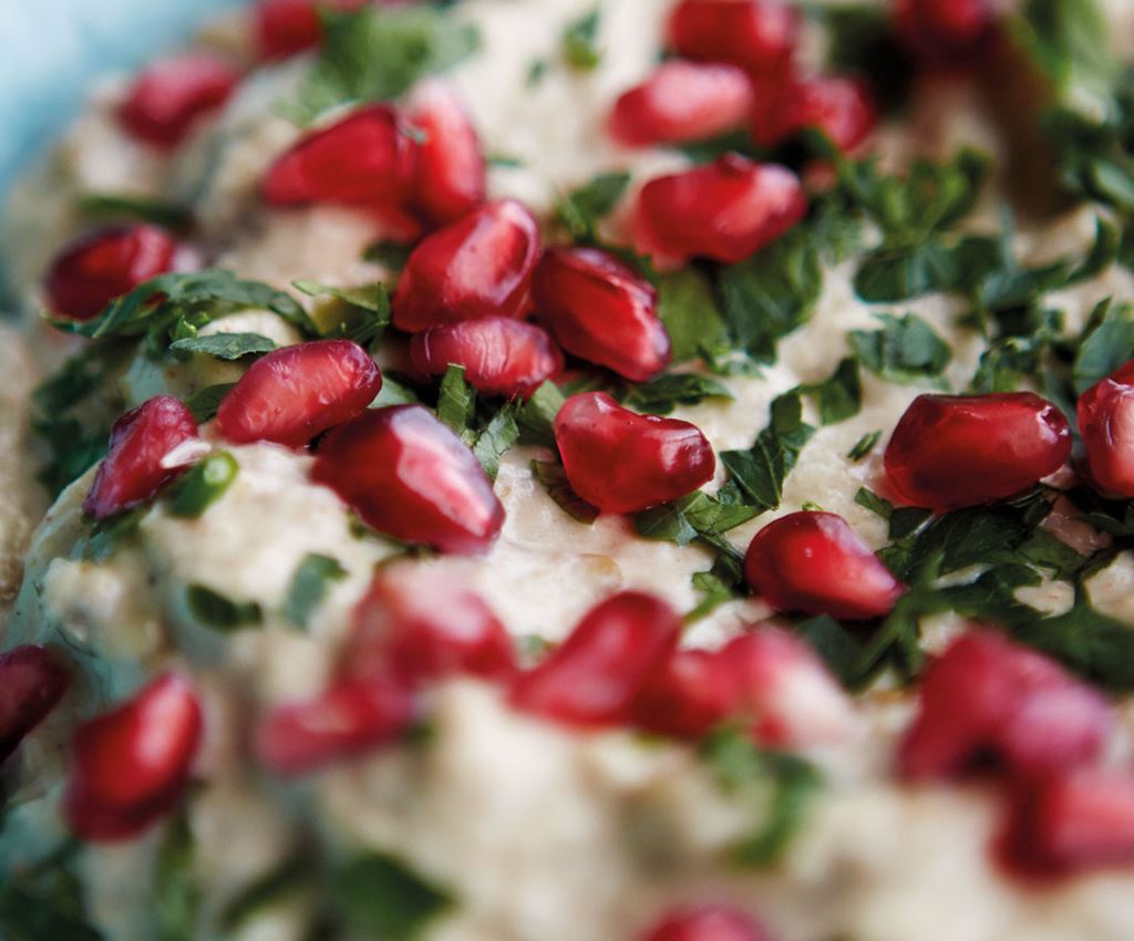 Baba ganoush med granatäpple