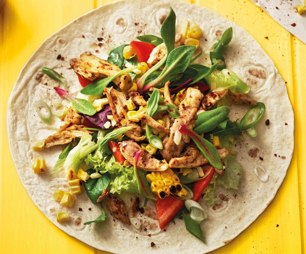 Cajun Chicken Wrap med Sweetcorn & Hot Salsa